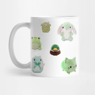 Green Kawaii Plushies Sticker Pack Mug